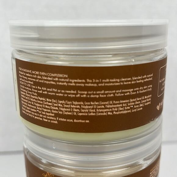 Shea Moisture Even & Radiant Honey Bundle ~ Melting Cleansing Balm + Toner Pads - Picture 4 of 5